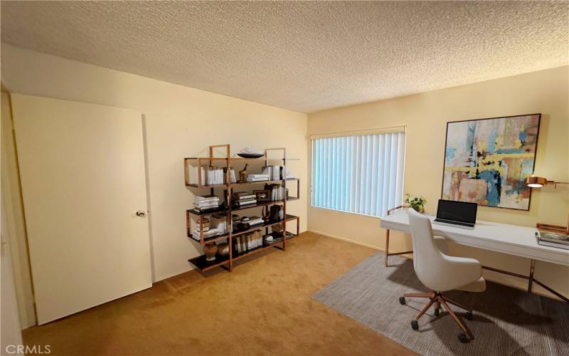 Bedroom 3- is used as study. Closet been modified as bar/bookshelves