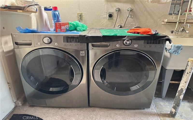 Laundry in garage