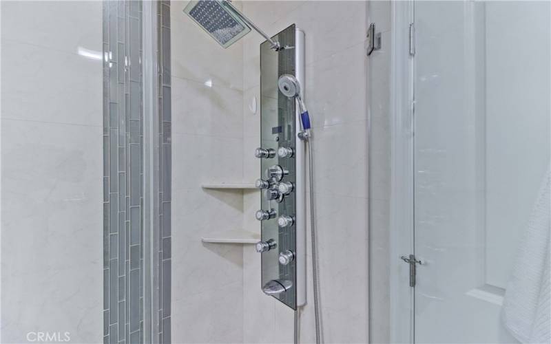 Shower has Many Spray Options