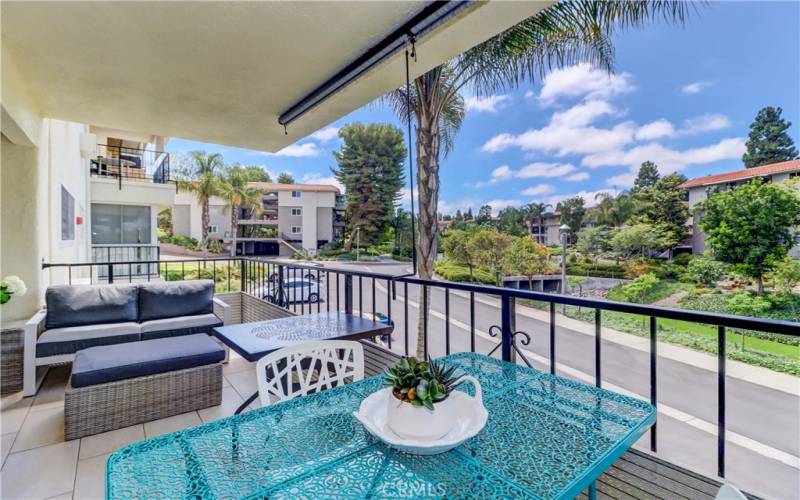 Balcony off Living Room & Dining Area