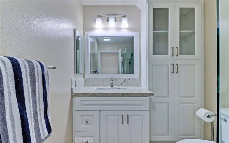 Guest Bathroom is in Hall Outside Second Bedroom