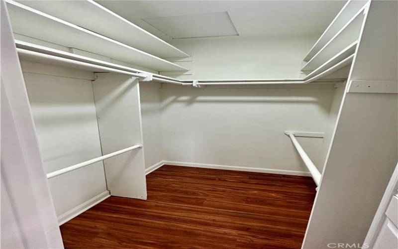 Master walk-in closet