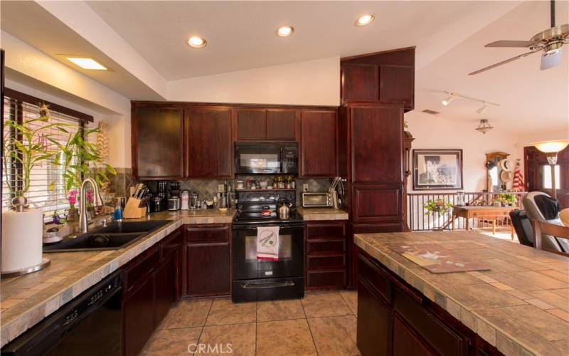 Kitchen Italian Ceramic counter tops.