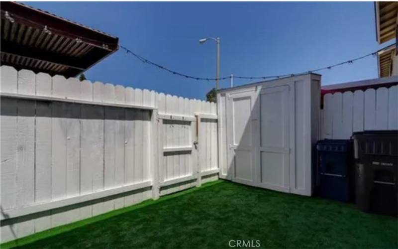 Direct carport access through gate.