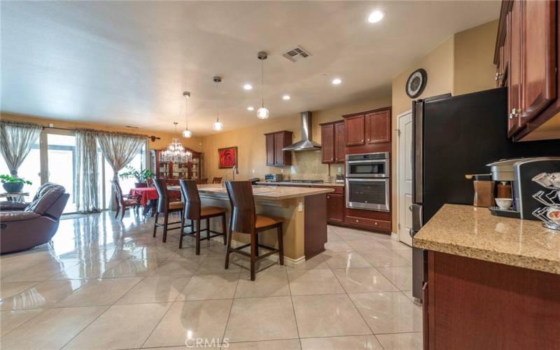 Kitchen is open to living room