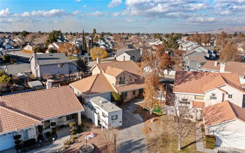 Aerial view of house