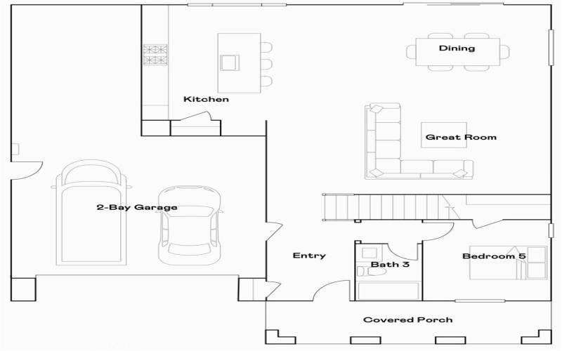 Residence 2 - Level 1 Floorplan