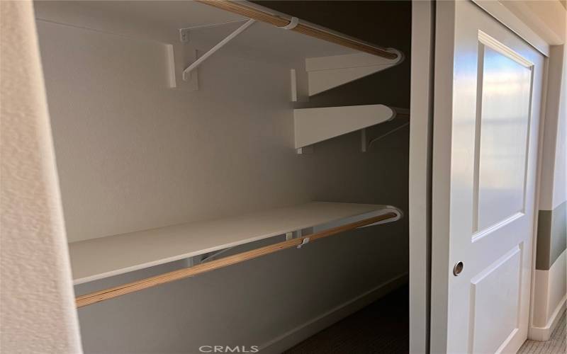 Closet spaces in Bedroom 2 and 3