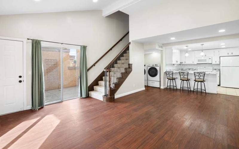 Living Room  with Sliding Doors leading to Patio