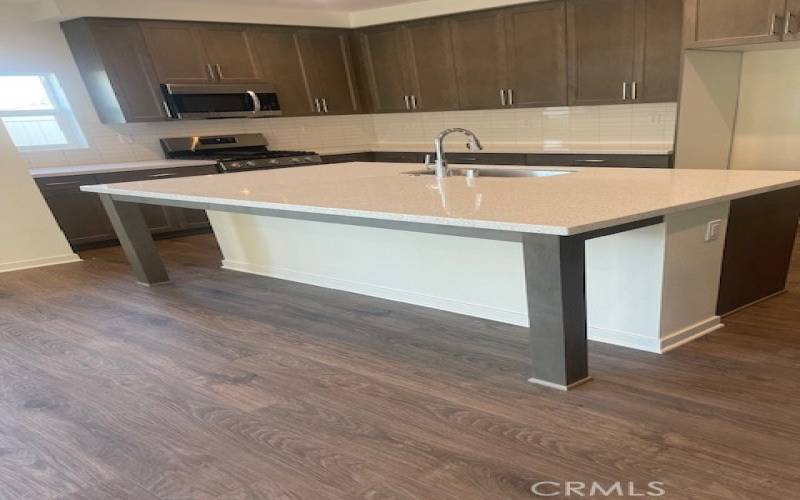 Massive kitchen island.