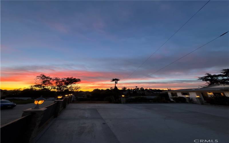 Beautiful Sunset from driveway