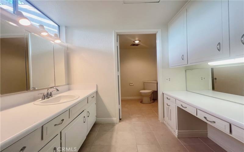 Upstairs sink and Vanity area.