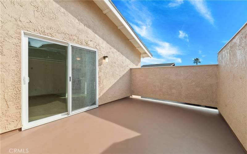 Private deck off living area