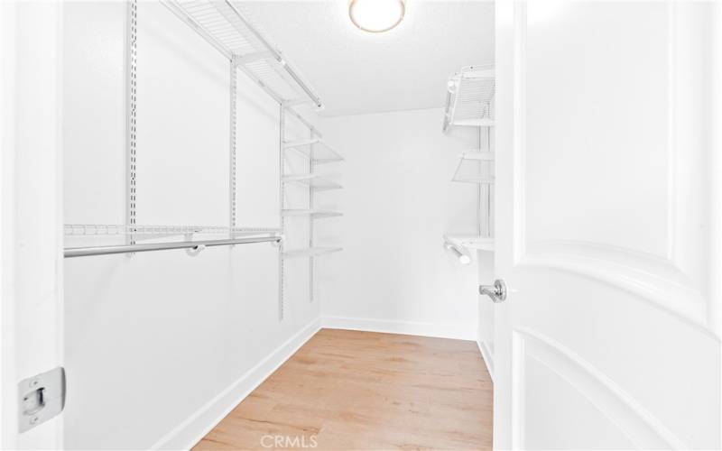 Bedroom walk-in closet