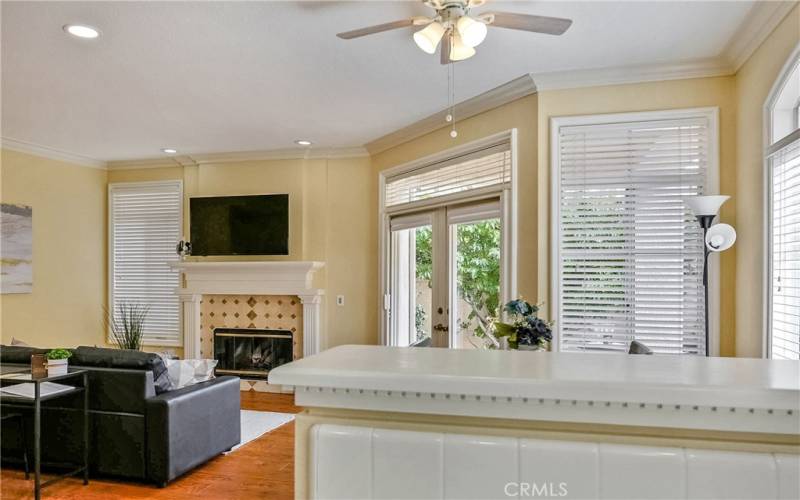 Kitchen View to Living Room