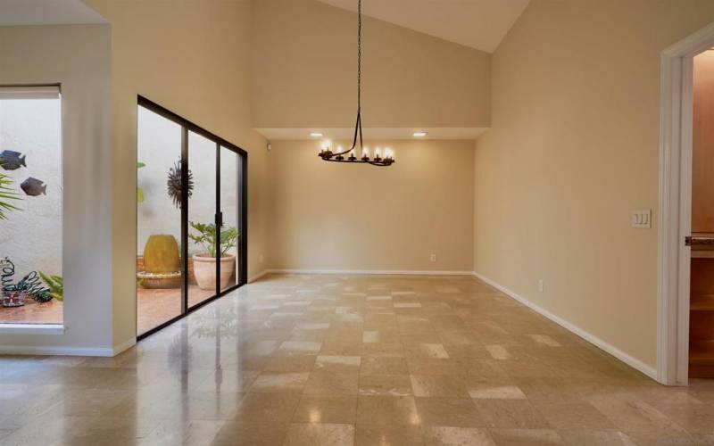 Spacious, light-filled dining area