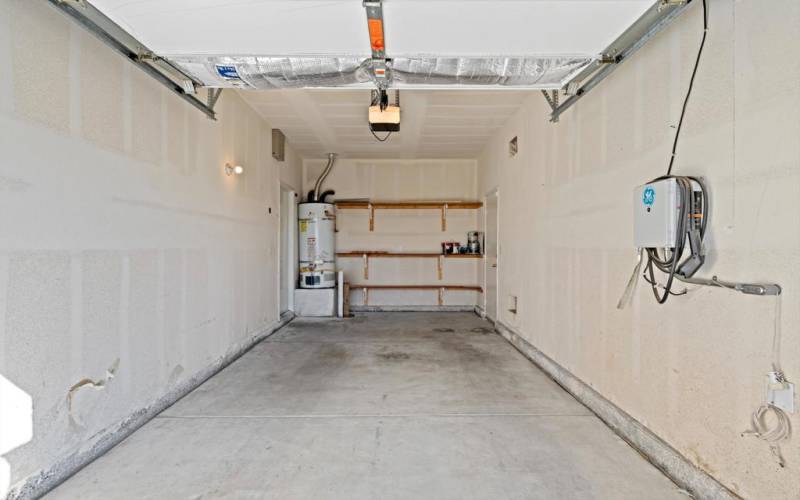 Deep One Car Garage with EV Charger