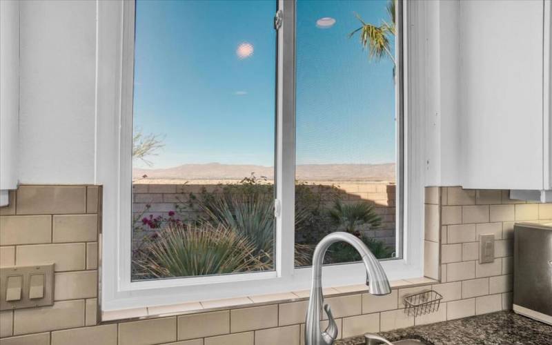 Kitchen window with views