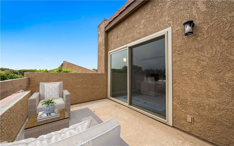 Loft balcony virtually staged!
