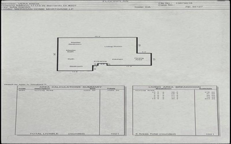 Original sellers floor plan from purchase.