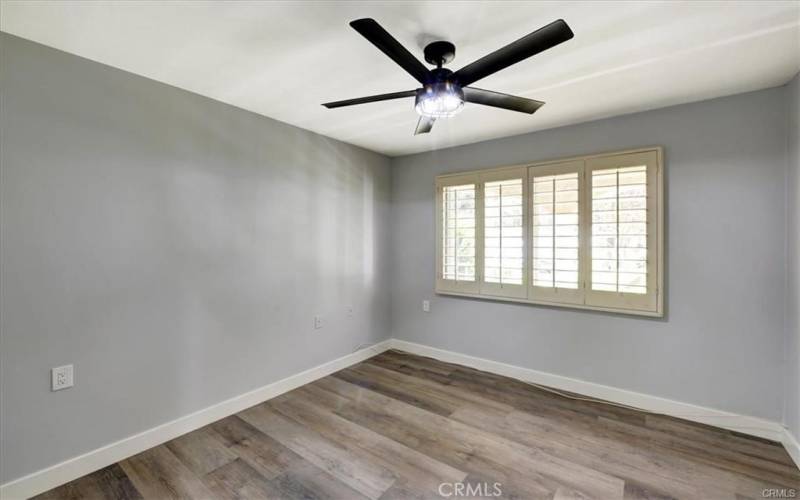 Master bedroom with shutters