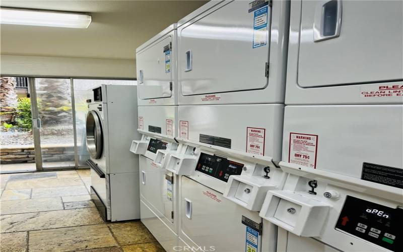 Clean and bright common on-site laundry facility