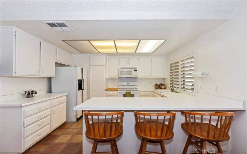 Kitchen with plenty of counter and cupboard space.