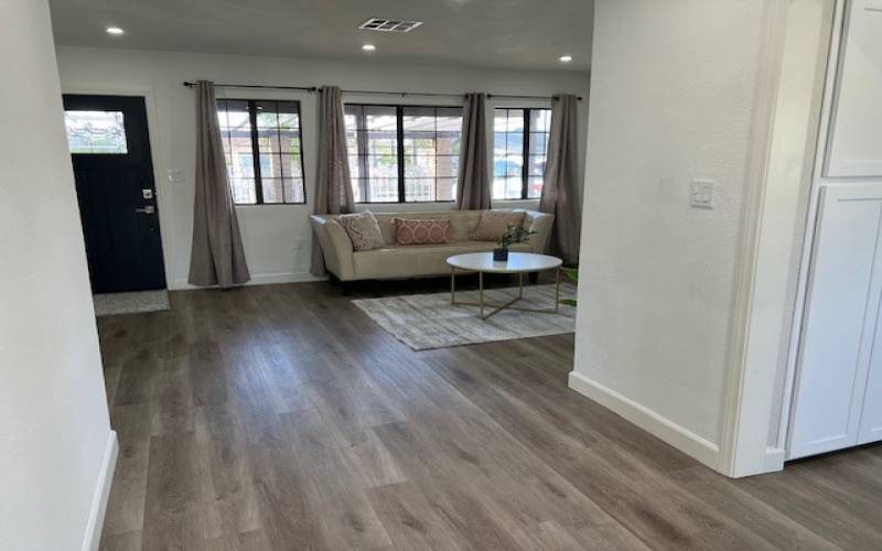 Dining room open to kitchen and family room.