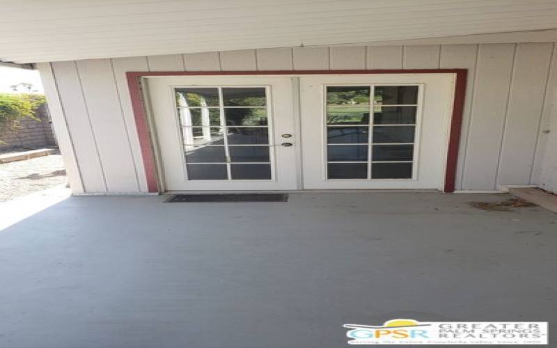 French Doors to carport