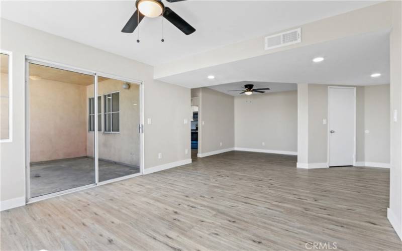 Living Room, Entry and Dining Room