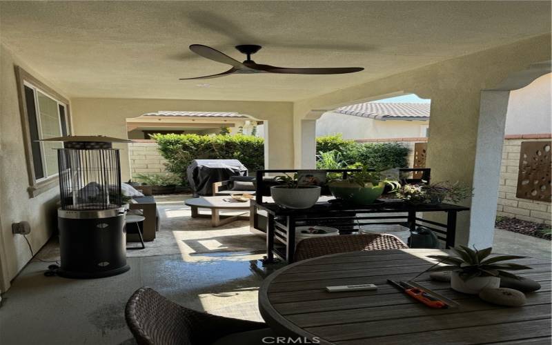 Covered Patio with Custome Ceiling Fan