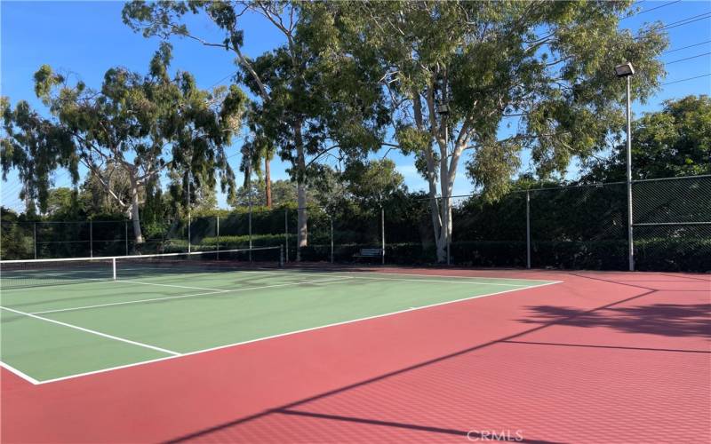 Gated tennis courts