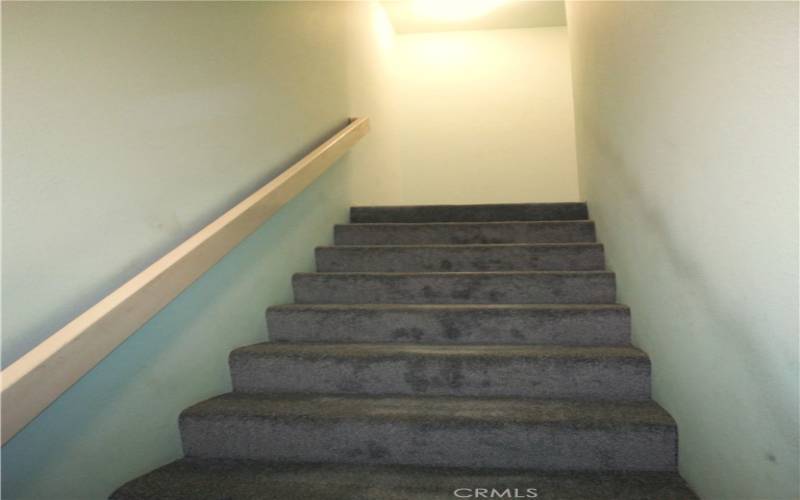 Stairs going up to 2nd floor