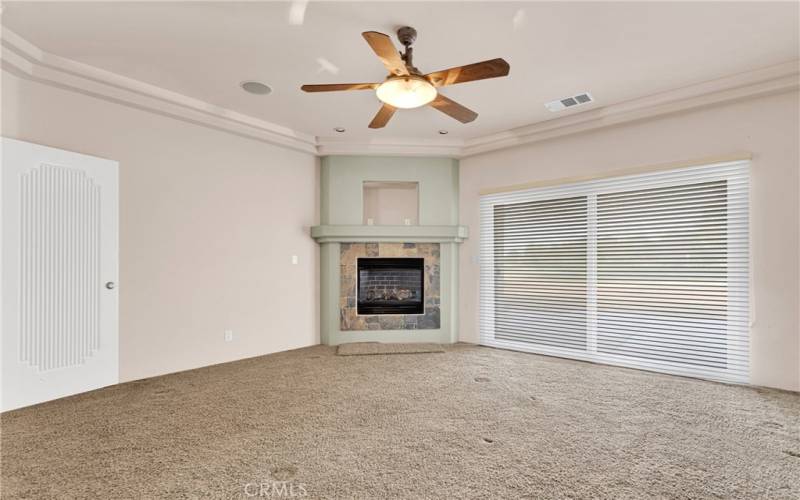 Primary Bedroom with Large Sliding door to Golf Course