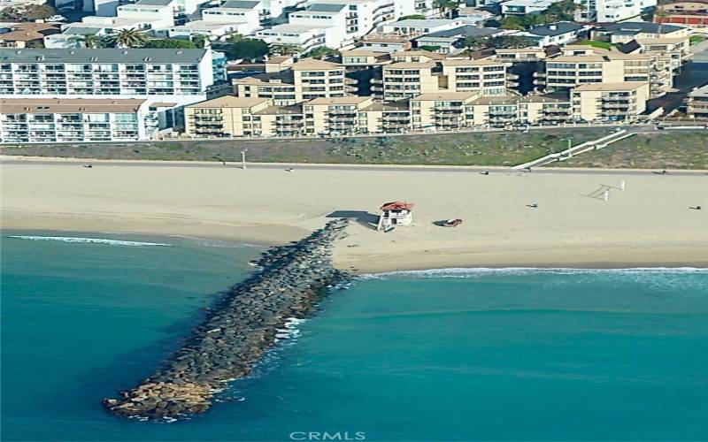 San Simeon, Pristine Sandy Beach, and Rock Jetty