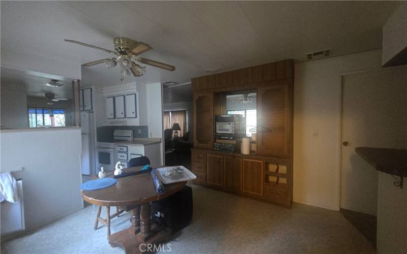 Dining room with built-in hutch
