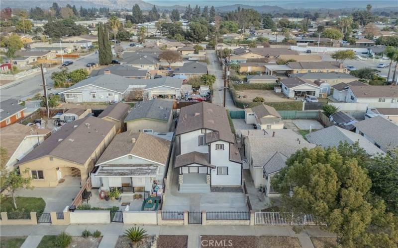 Aerial view of home.