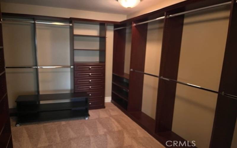 closet in master bedroom