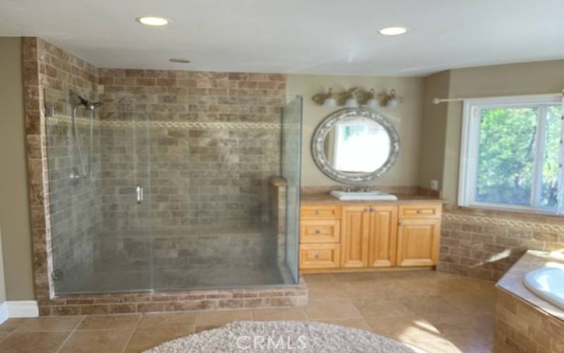 shower in master bedroom