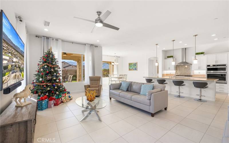 Open Living Room Across from Kitchen