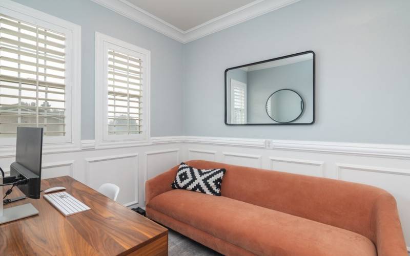 Study room off of bedroom at the top of the stairs