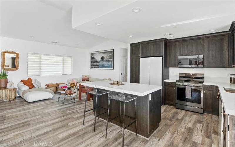 Kitchen with new Samsung appliances