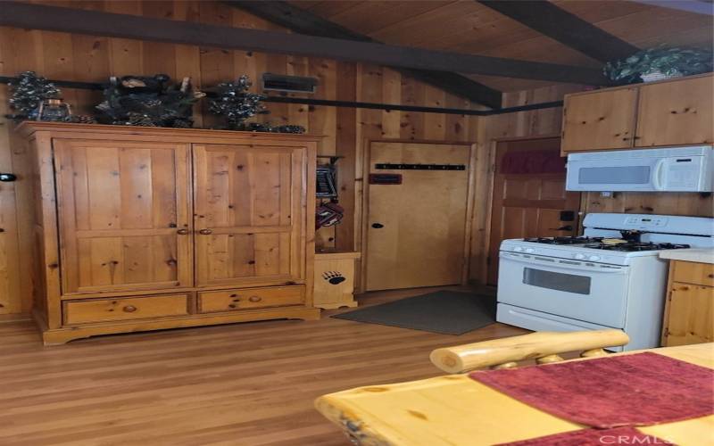 Storage area in kitchen