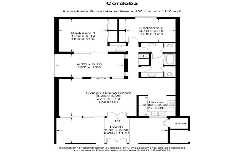 Cordoba floorplan (with atrium shown)