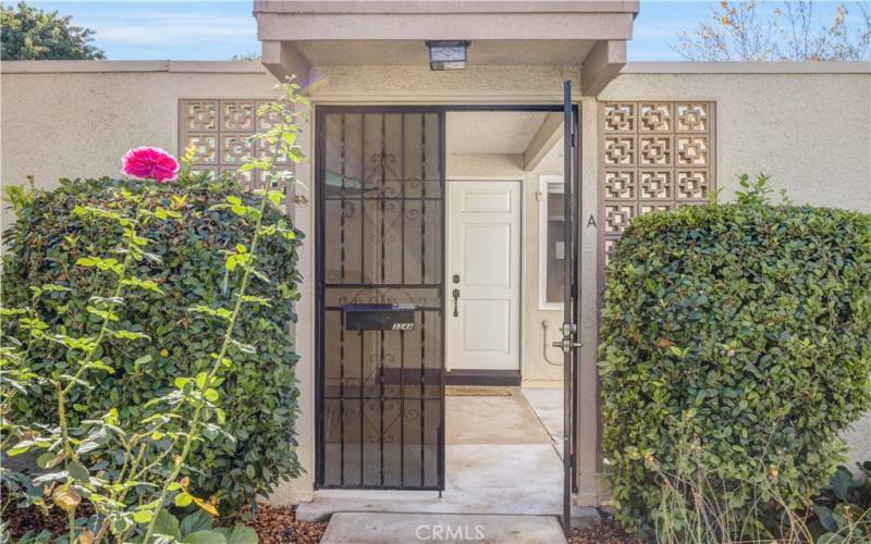 Private courtyard at the front of the home