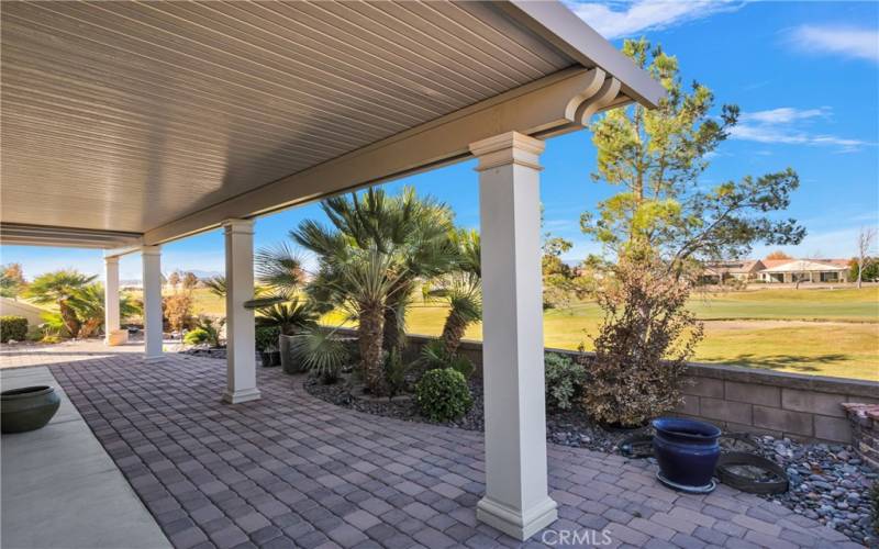 Covered Patio with Golf Course Views