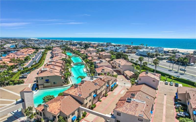 AERIEL VIEW OF COMMUNITY & BEACH