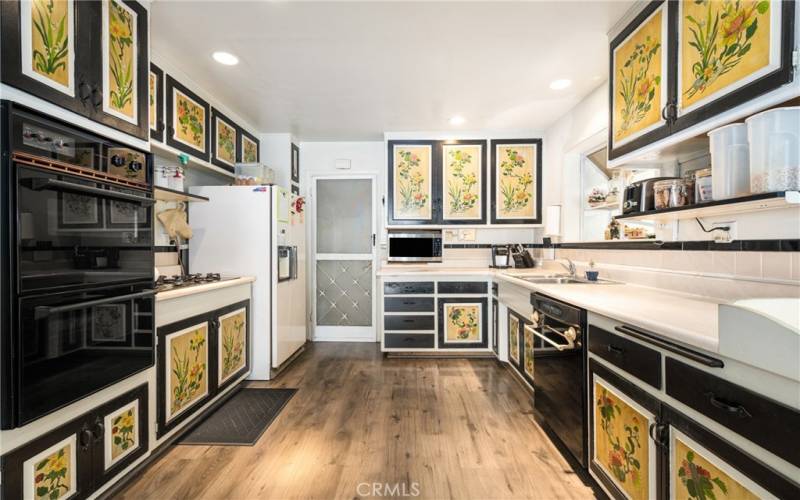 Kitchen with door to garage