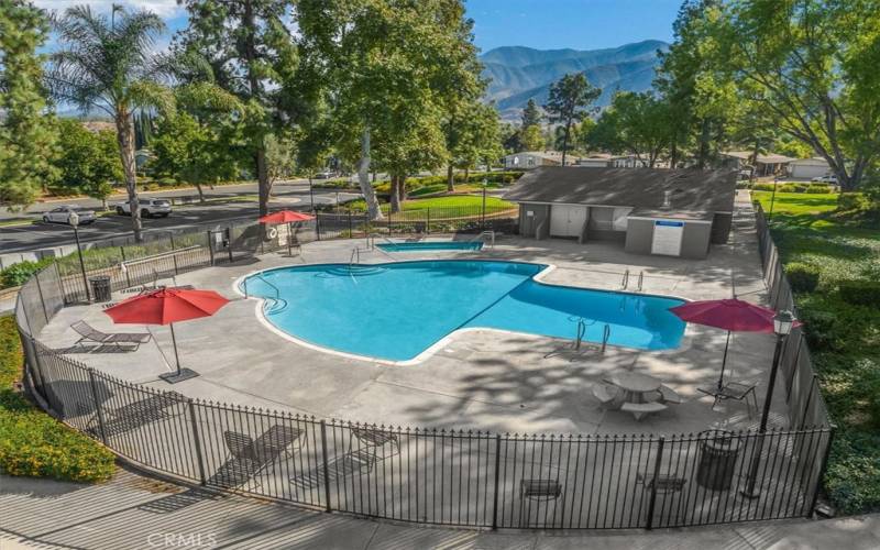 Community pool, spa and clubhouse.