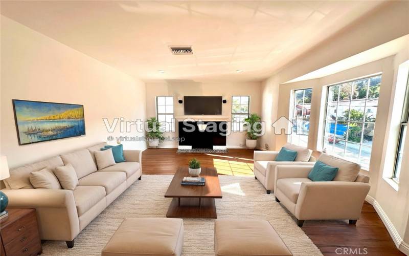 Virtually Staged Living Room